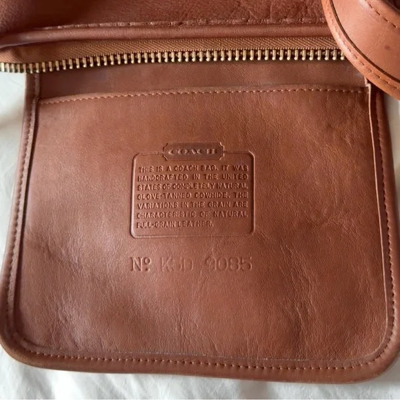 COACH BRITISH TAN LEATHER XL DUFFLE FEED SAC BUCKET BAG 9085 - Picture 16 of 17